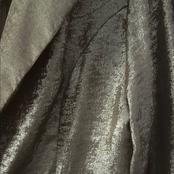 Gold Metallic Blazer with Notched Lapels M - Picture 3 of 5